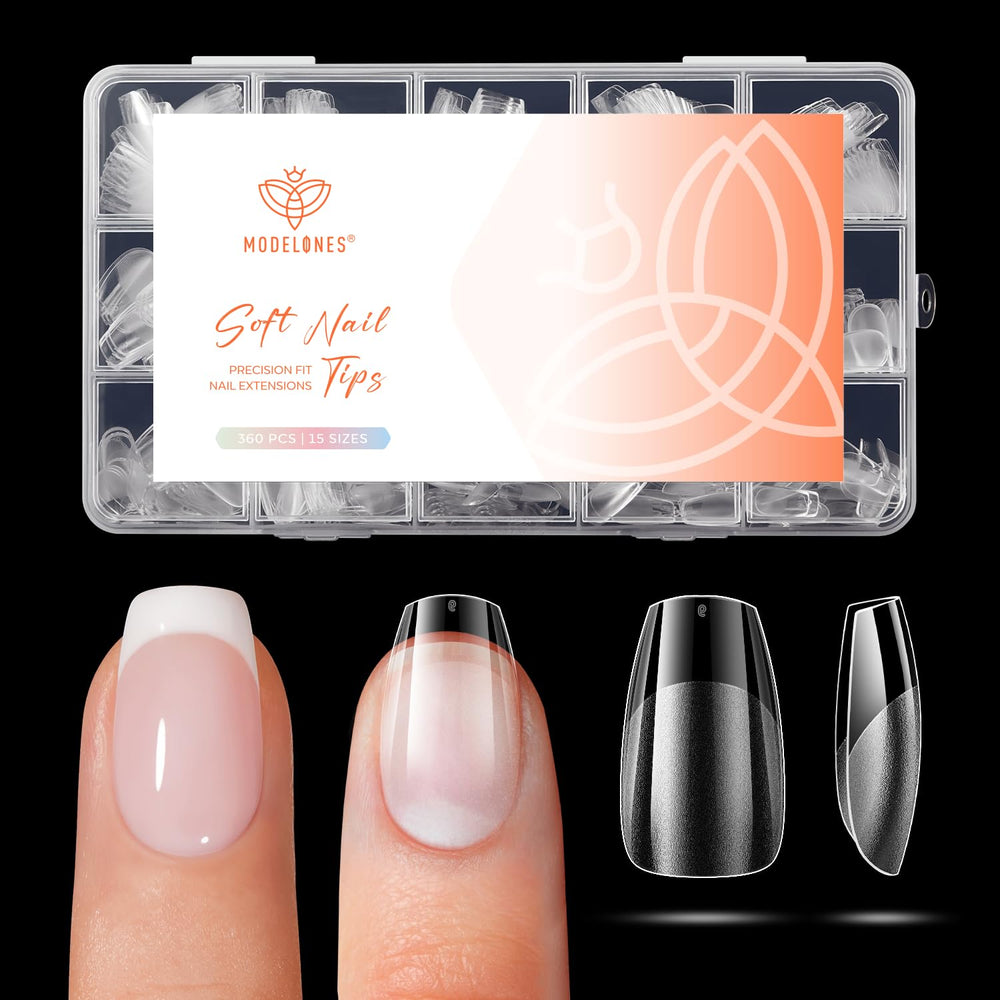 modelones front packaging showing 360pcs and clear tips for easy selection
