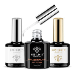 modelones kit front packaging showing clear builder gel — professional home results