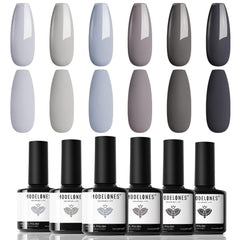 modelones front packaging showing six grey gel bottles and gift-ready box benefit elegant presentation