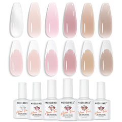modelones front packaging of jelly gel set showing six bottles and branding, clear product overview benefit