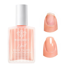 modelones front packaging showing nude apricot bottle and benefits