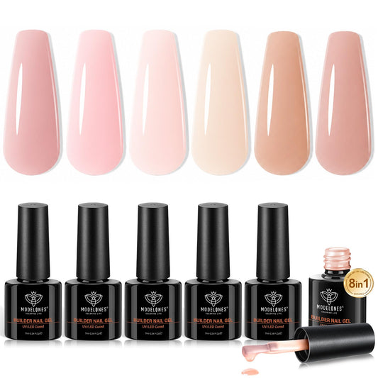 modelones front packaging showing full nude builder set and components, clear presentation benefit