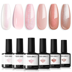 modelones front packaging showing six nude pink shades and gift-ready box