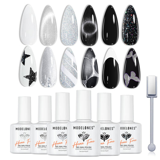 modelones front packaging showing six color bottles and kit benefits