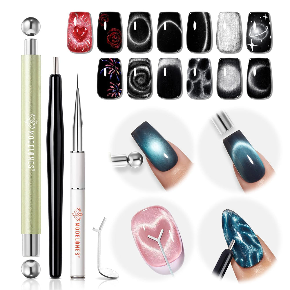 modelones front packaging showing full six-piece magnetic kit and benefits