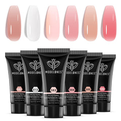 modelones front packaging showing six jelly nude bottles and kit contents for easy selection