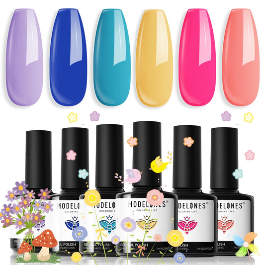 modelones front packaging showing six bright seasonal shades and benefits