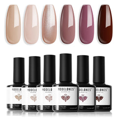 modelones front packaging showing six gel polish bottles and kit benefits