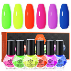 modelones front packaging showing six neon bottles and bright kit convenience