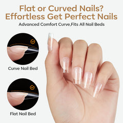 modelones gel overlay cured on tip demonstrating strong, smooth finish