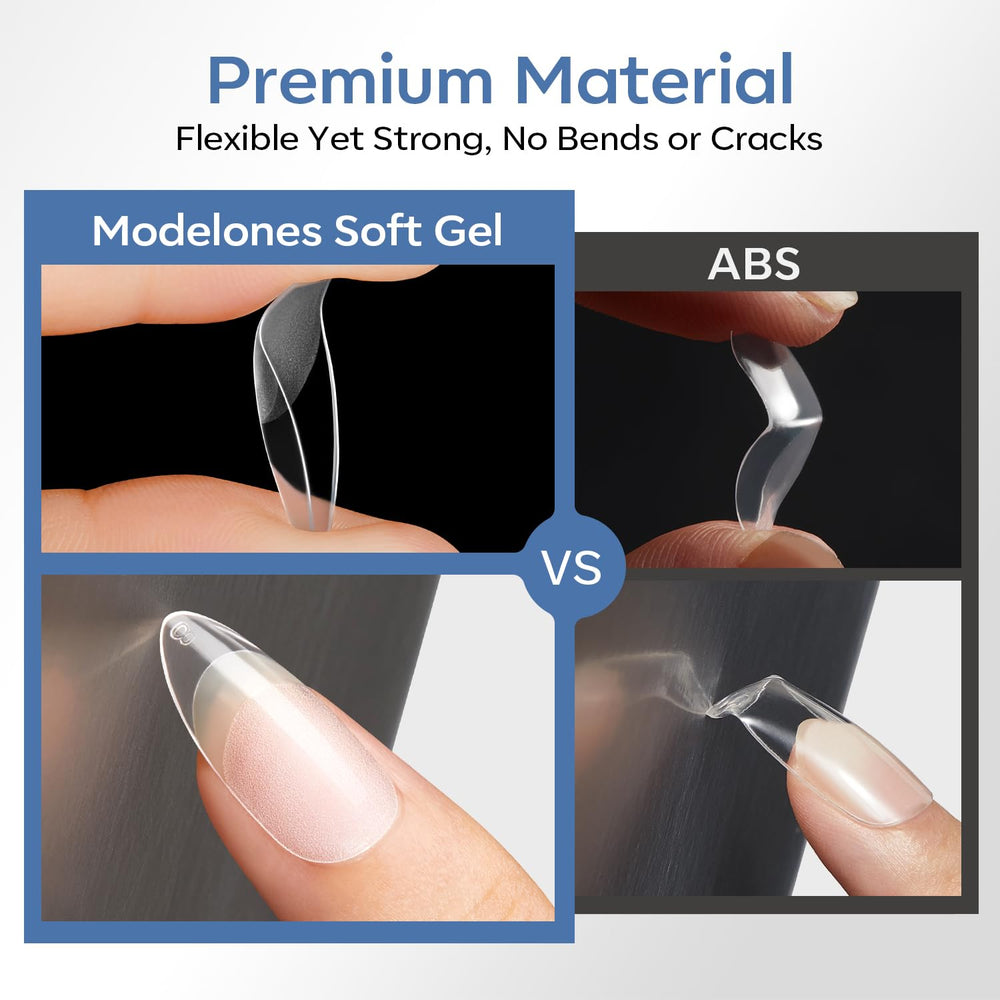 modelones finished gel overlay manicure showcasing smooth result