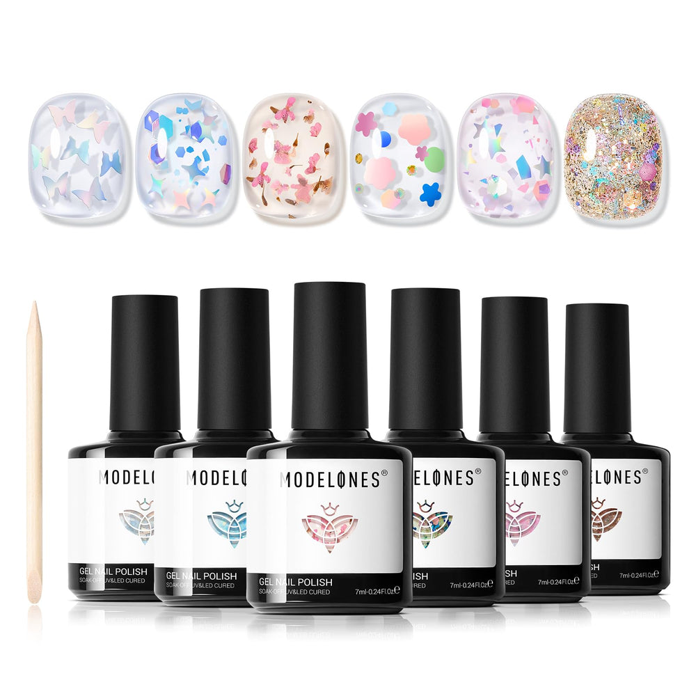modelones gift lifestyle scene with set wrapped for special occasions and DIY nail sessions