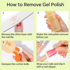 modelones hand using soak-off foil for thorough polish removal