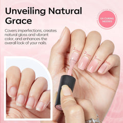 modelones hands with finished French tips highlighting natural elegance