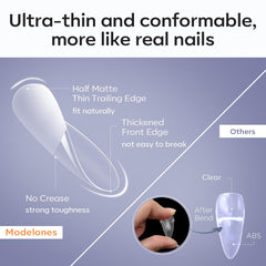modelones application demo of press-on tips for fast results