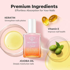 modelones ingredients label showing keratin and jojoba oil for nourishing benefit