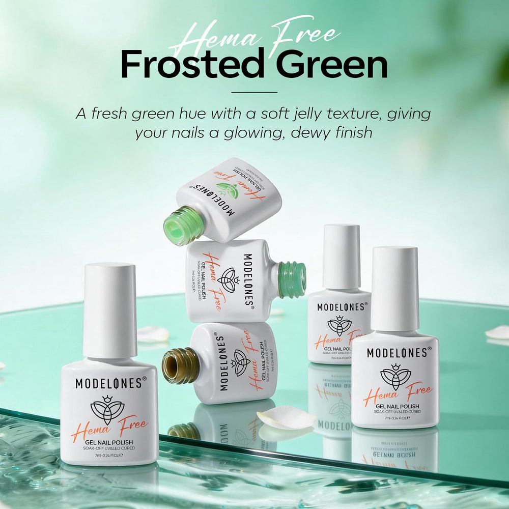 modelones finished ombre nail art using multiple jelly greens showing soft gradient benefit on-trend look