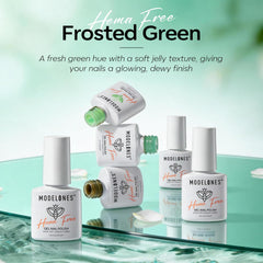 modelones finished ombre nail art using multiple jelly greens showing soft gradient benefit on-trend look