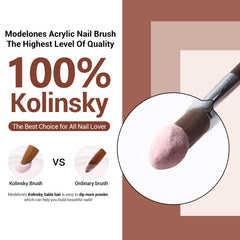 Modelones kolinsky sable tip close-up displaying fine point for detail