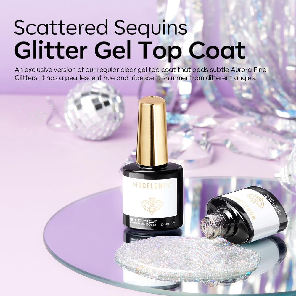 modelones bottle staged at celebration, conveys festive look and eye-catching sparkle