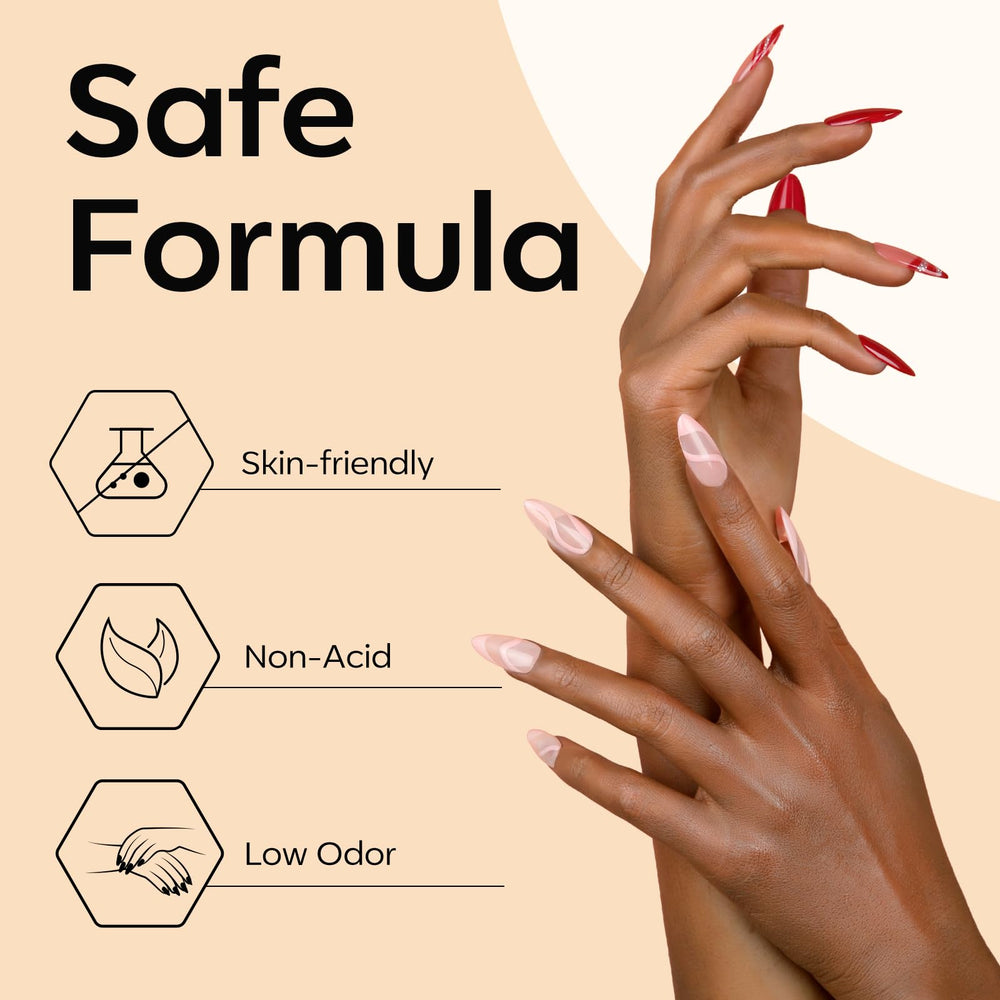 modelones kit on a manicure desk conveying easy at-home nail extension setup