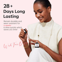 modelones lifestyle desk manicure scene demonstrating salon-quality glossy results at home