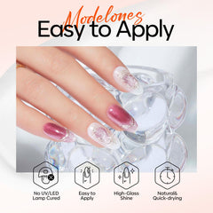 modelones lifestyle hand image demonstrating natural-looking repaired nails