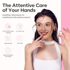 modelones finished manicure on hands highlighting wearable neutral elegance