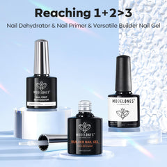 modelones finished manicure in lifestyle setting showing natural strength