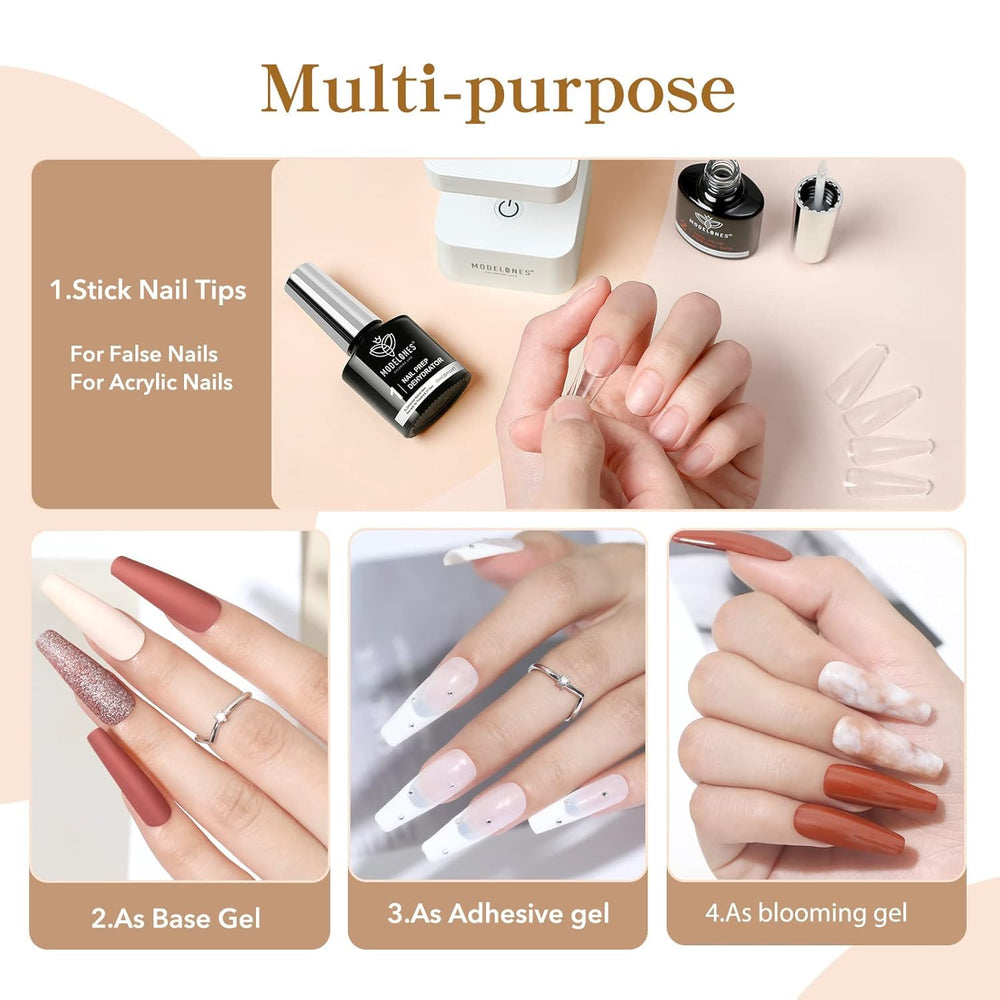 modelones lifestyle salon manicure with cured nails demonstrating durable wear