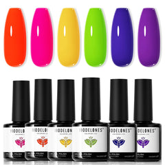 modelones lifestyle salon scene with neon nails demonstrating professional results at home