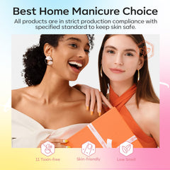 modelones summer lifestyle manicure on hands outdoors highlighting bright, glossy finish