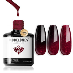 modelones worn on nails at evening event showing elegant long-lasting shine