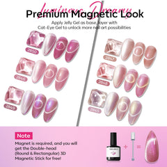 Modelones double-ended magnet close-up, precise cat-eye control for defined shimmer