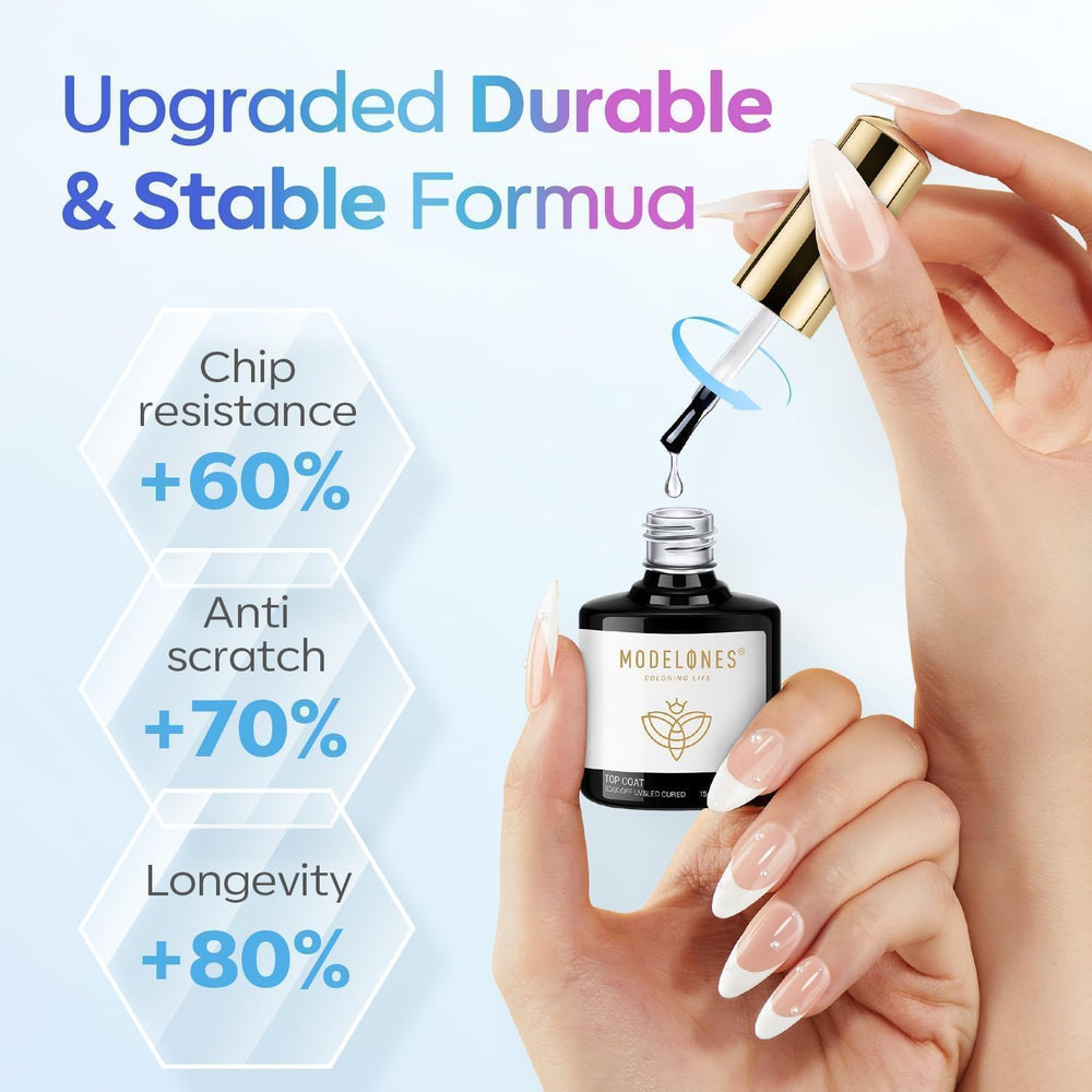 modelones finished manicure with high-gloss and chip protection