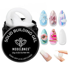 modelones milky white front jar showing product and clear labeling for easy selection