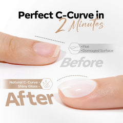 modelones milky white swatch on nail for adjustable opacity