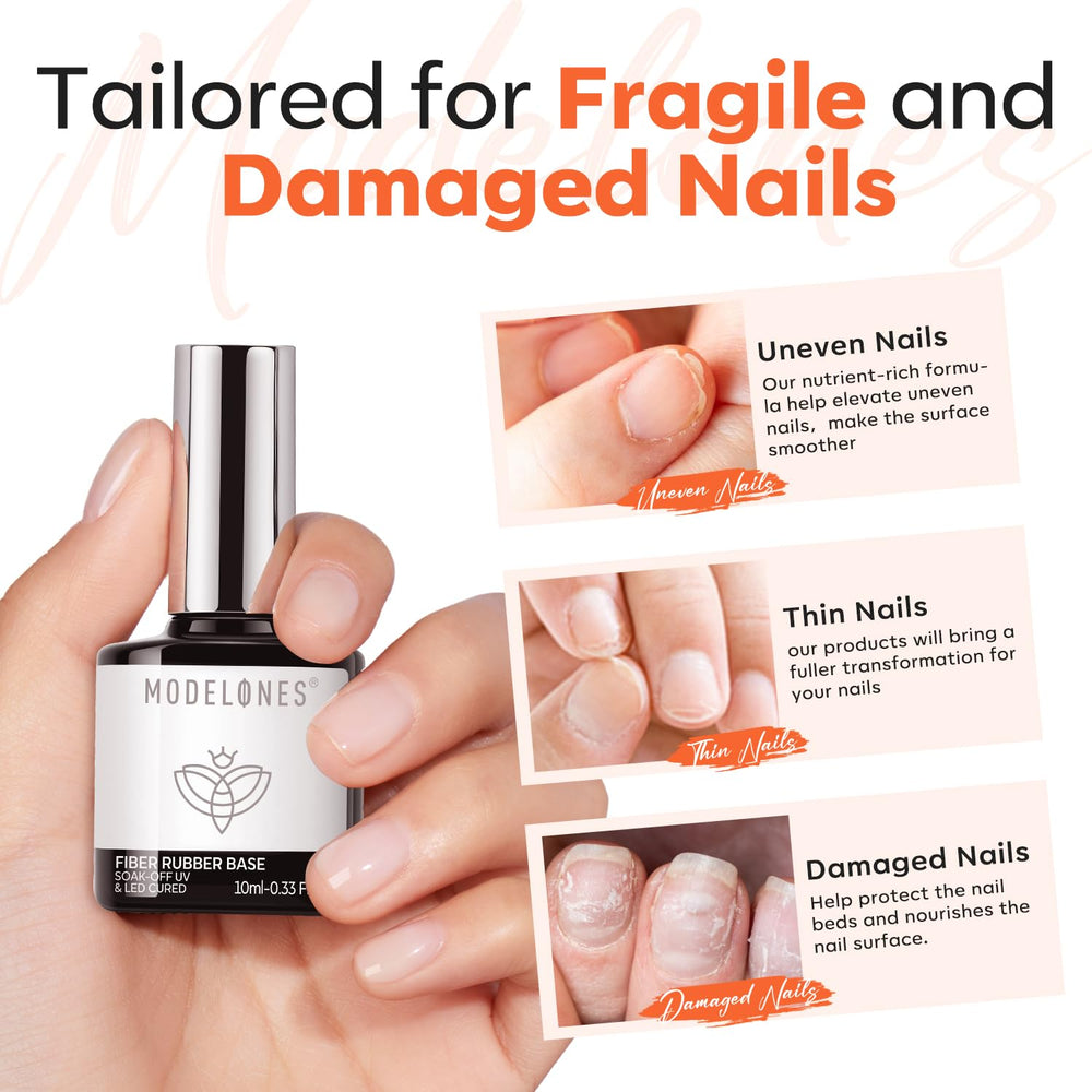 modelones nail application in salon demonstrating easy brush-on reinforcement