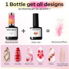 modelones nail art palette with mixed colors showing versatile color creation benefit