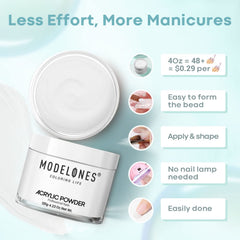 modelones nail extension application in progress demonstrating reliable sculpting benefit