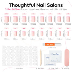 modelones kit contents displayed with glue, adhesive tabs, file and cuticle stick for complete prep