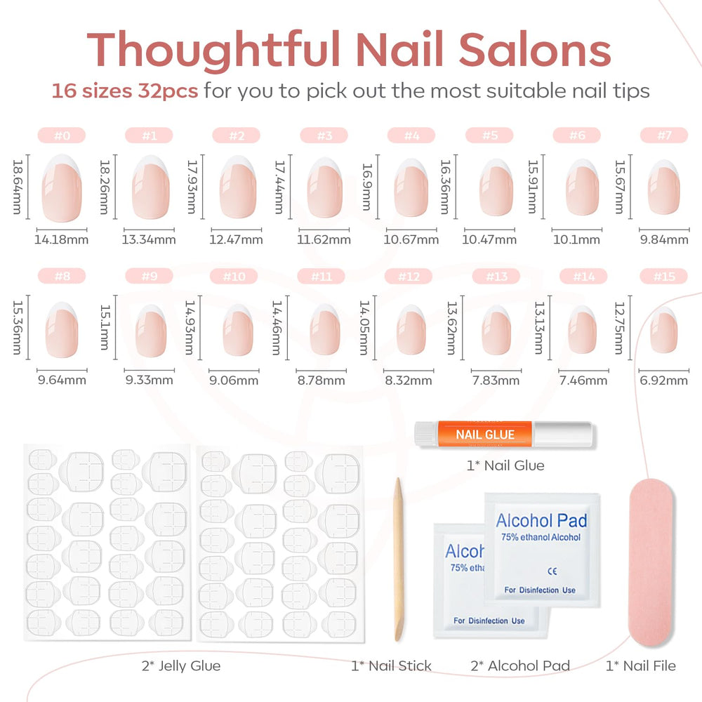 Modelones nails displayed on hand for size comparison and natural fit