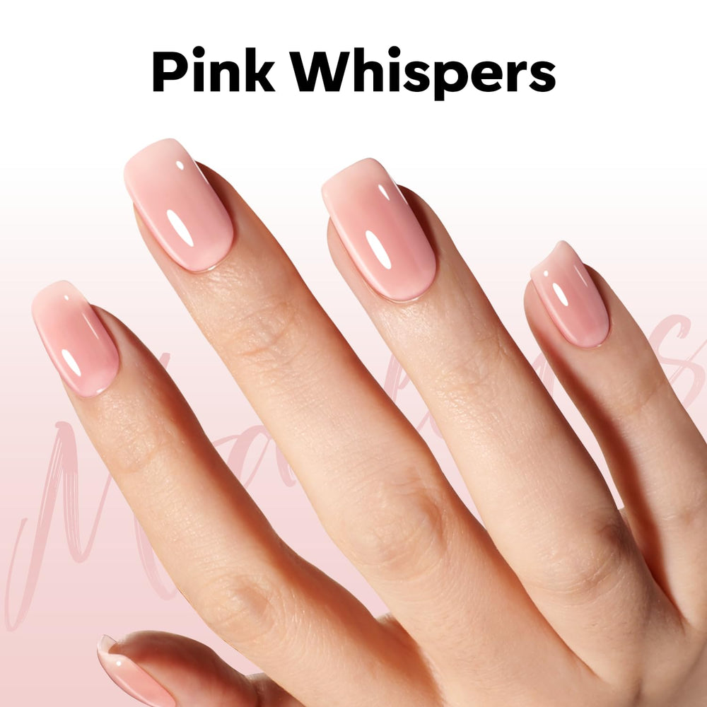modelones on nails French tip example with sheer pink finish, shows subtle elegance