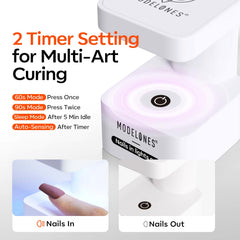 modelones open lamp curing nails demonstrating quick gel benefit