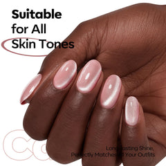 modelones finished manicure lifestyle shot illustrating salon-quality shimmer at home