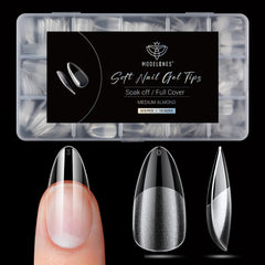 Modelones pointed almond front packaging showing kit count and shape for convenient selection
