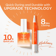modelones polish brush and bottle detail highlighting quick-dry invisible finish