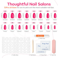Modelones press-on nails in hand showing size and quick application benefit