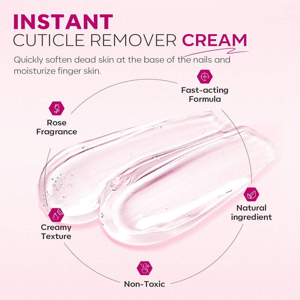 modelones used with a cuticle pusher showing gentle removal and tidy nail edges