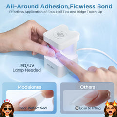 modelones rhinestone adhesion closeup showing firm hold for nail decorations